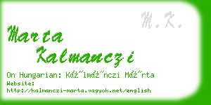 marta kalmanczi business card